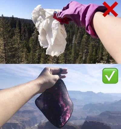 kula cloth helps with leave no trace by reducing the amount of toilet paper in the backcountry